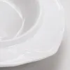 White square ceramic bowl, a simple household meal bowl for serving rice and vegetables Application Scenario